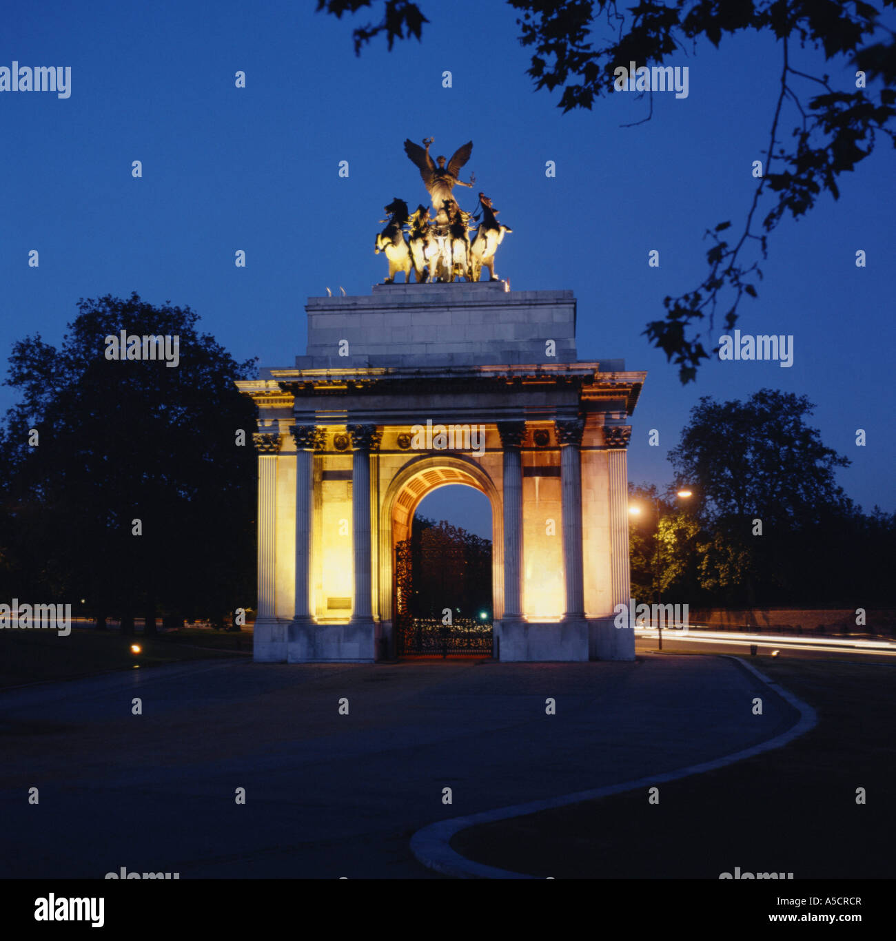 Wellington Arch, Hyde Park Corner, London, England, Großbritannien Stockfoto