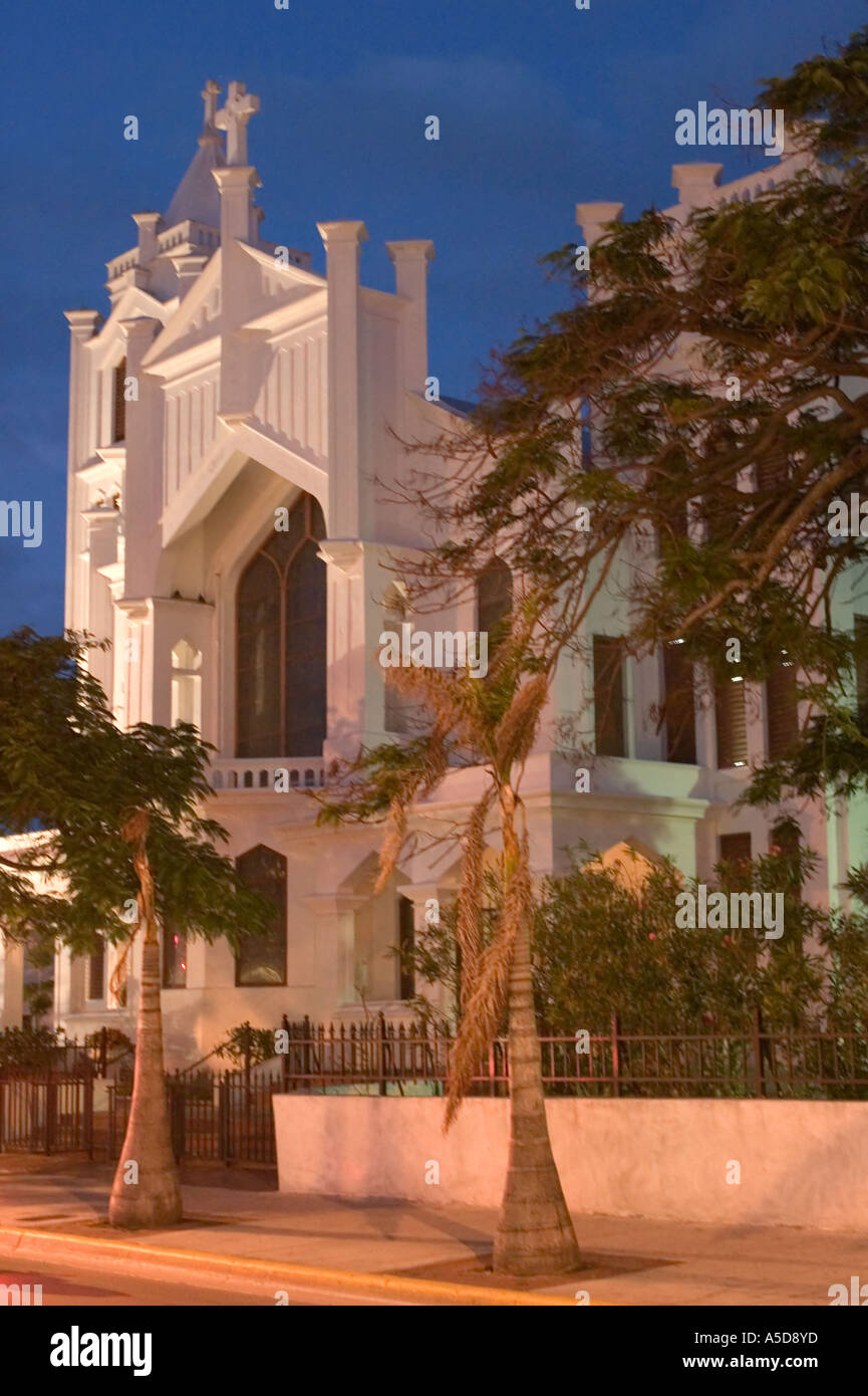 Unteren Tasten Congregational Church auf der Duval Street im Zentrum von Key West, Florida Stockfoto