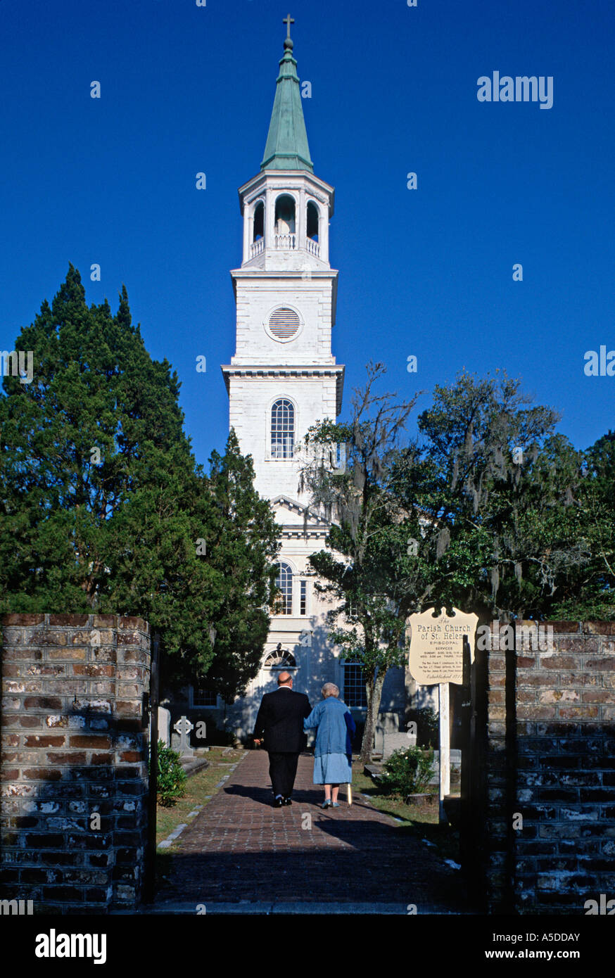 Pfarrkirche St. Helena in Beaufort, South Carolina USA Stockfoto