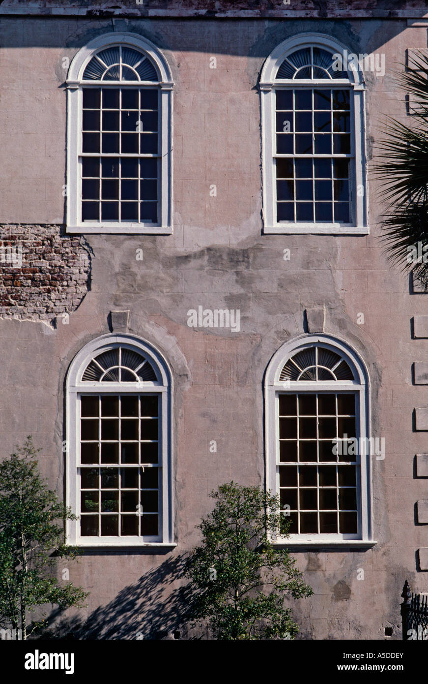 Detail der Pfarrkirche von St. Helena in Beaufort, South Carolina USA Stockfoto