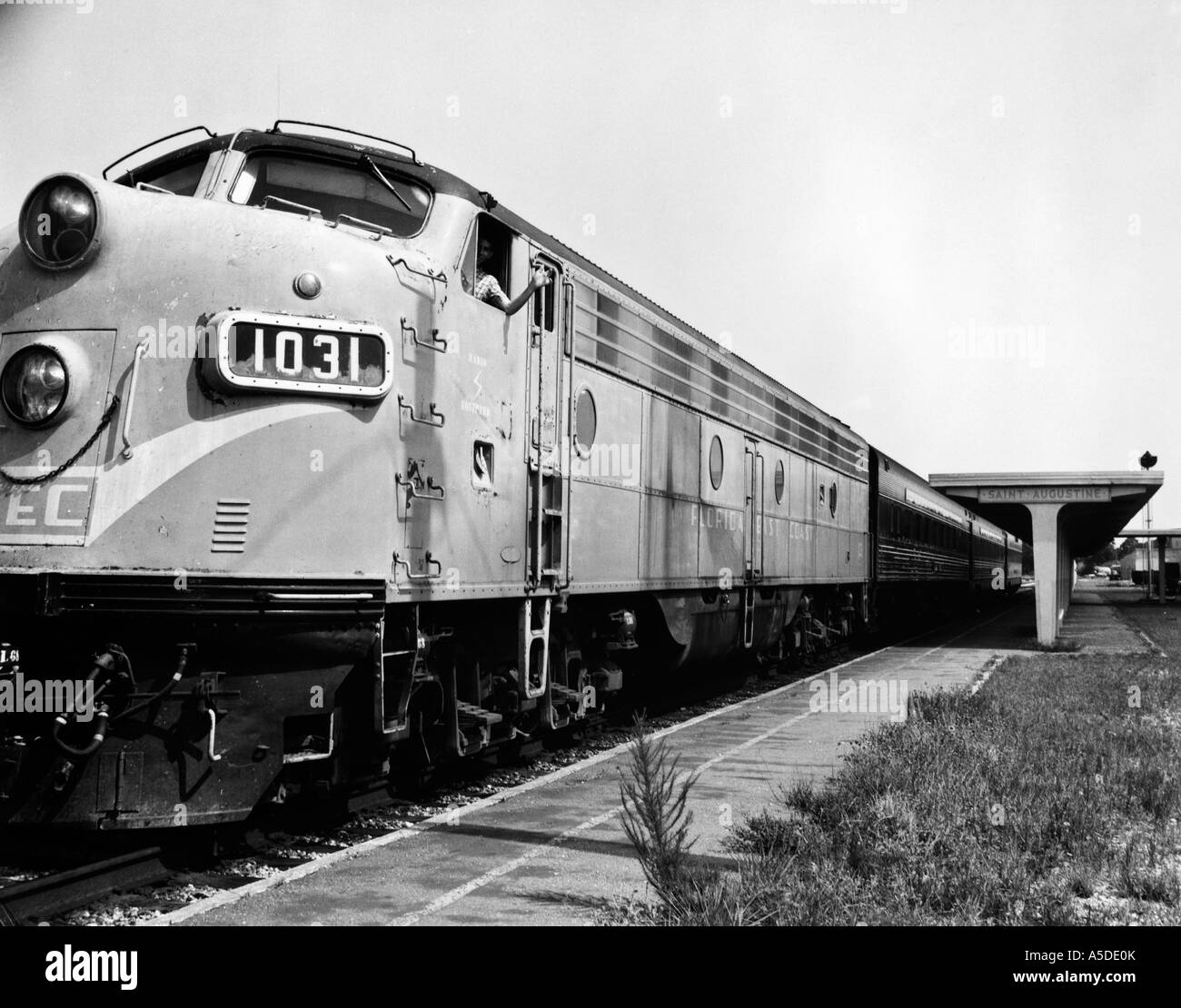 Historisches Foto von Florida Personenzug Stockfoto