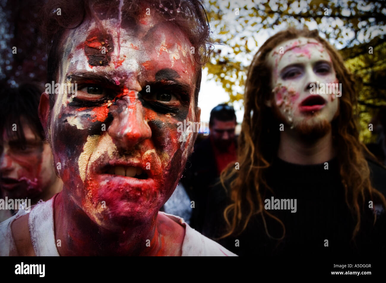 Stock Foto von Zombies im 2006 Calgary Zombie Walk Stockfoto