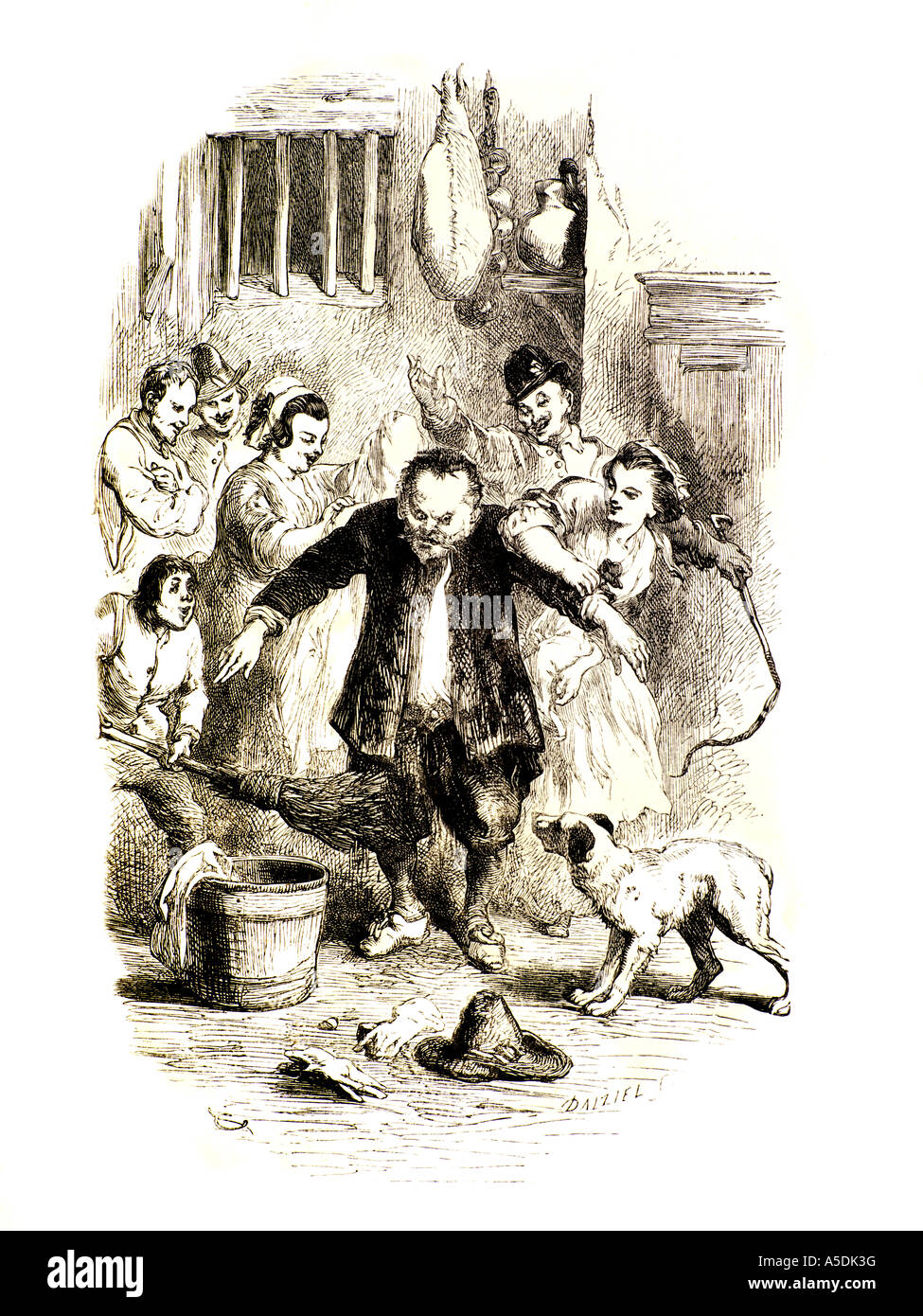 Putts, nachdem er aus seinem Pferd von Lancashire Hexen geworfen William Harrison Ainsworth 3. Auflage 1854 Basierend auf The Story Der Pendle Witches Stockfoto