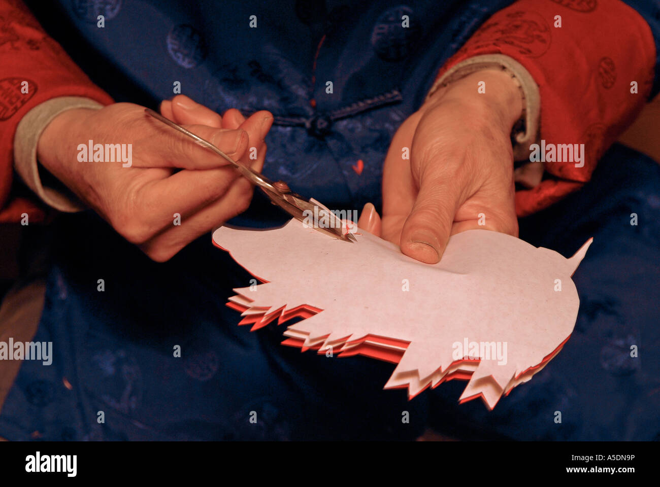 Traditionelle chinesische Scherenschnitt Stockfoto Traditionelle chinesische Scherenschnitt Stockfoto