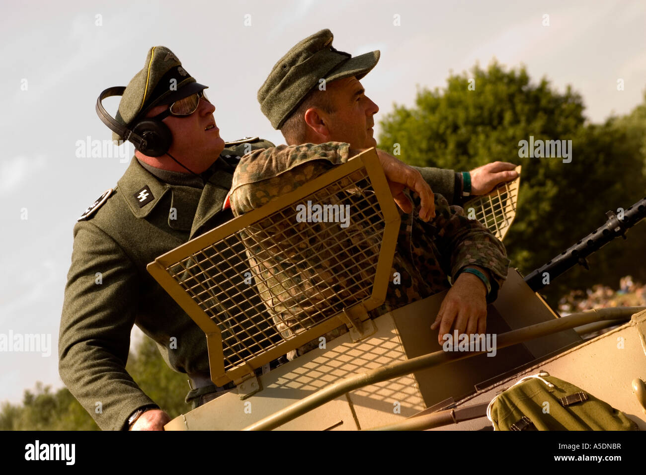 WWII re Enactment armoured Division in Kent Stockfoto