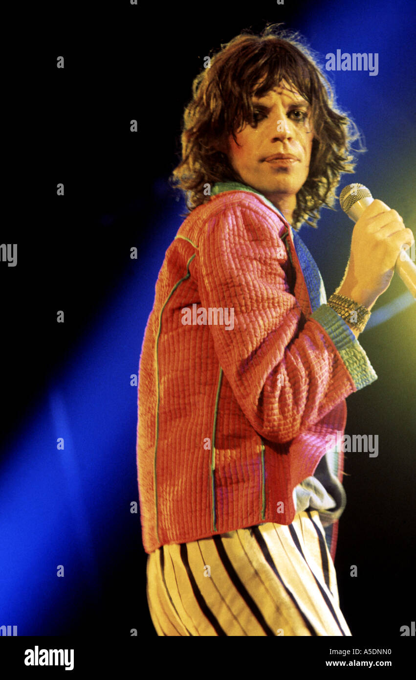 ROLLING STONES - Mick Jagger etwa 1976 Stockfoto