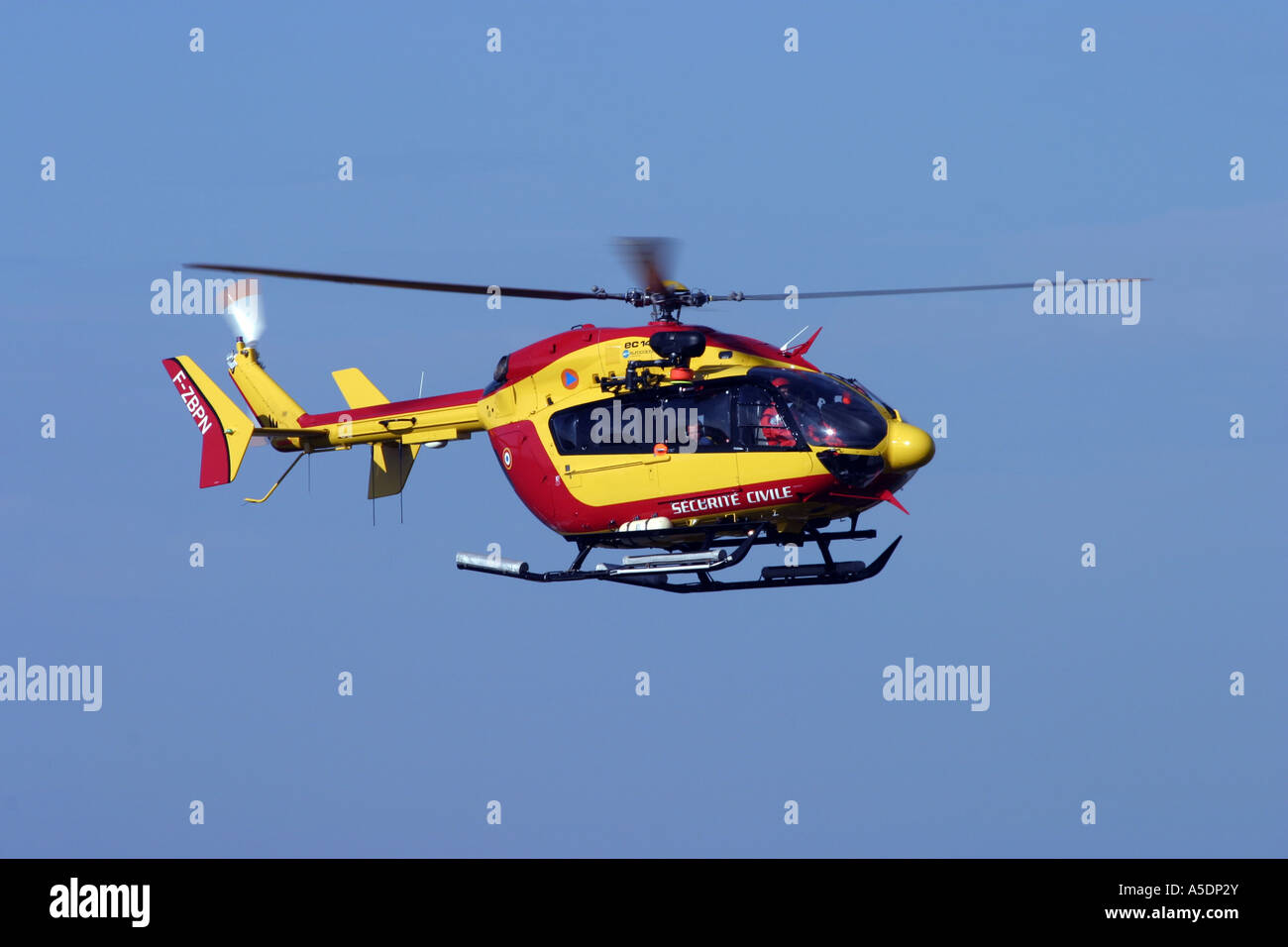 Ein Rettungshubschrauber Securite Civile Air Sea, Bretagne, Frankreich Stockfoto