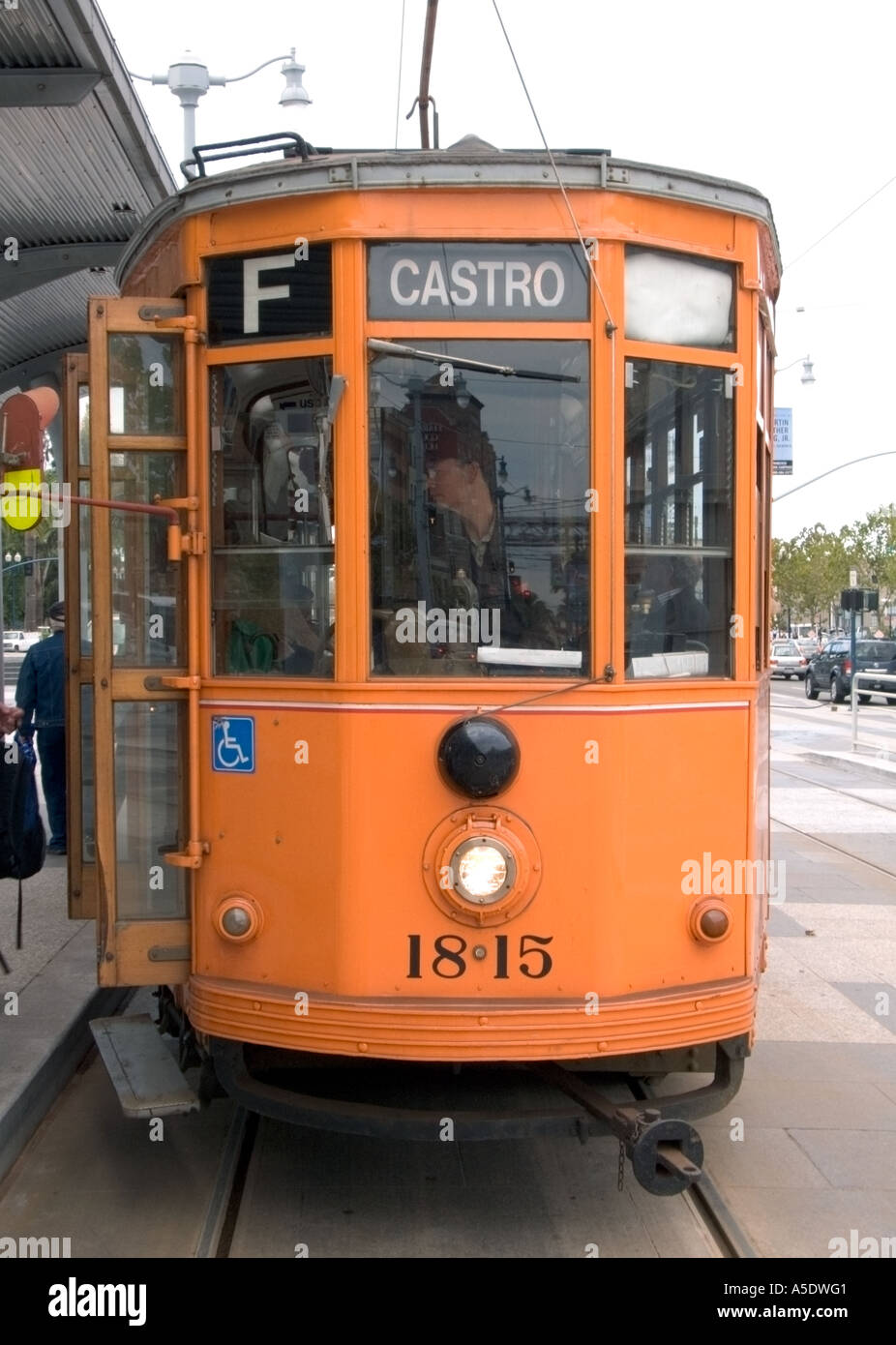 San Francisco verwendet historische antike Straße Autos, die beliebt bei den Touristen sind Stockfoto
