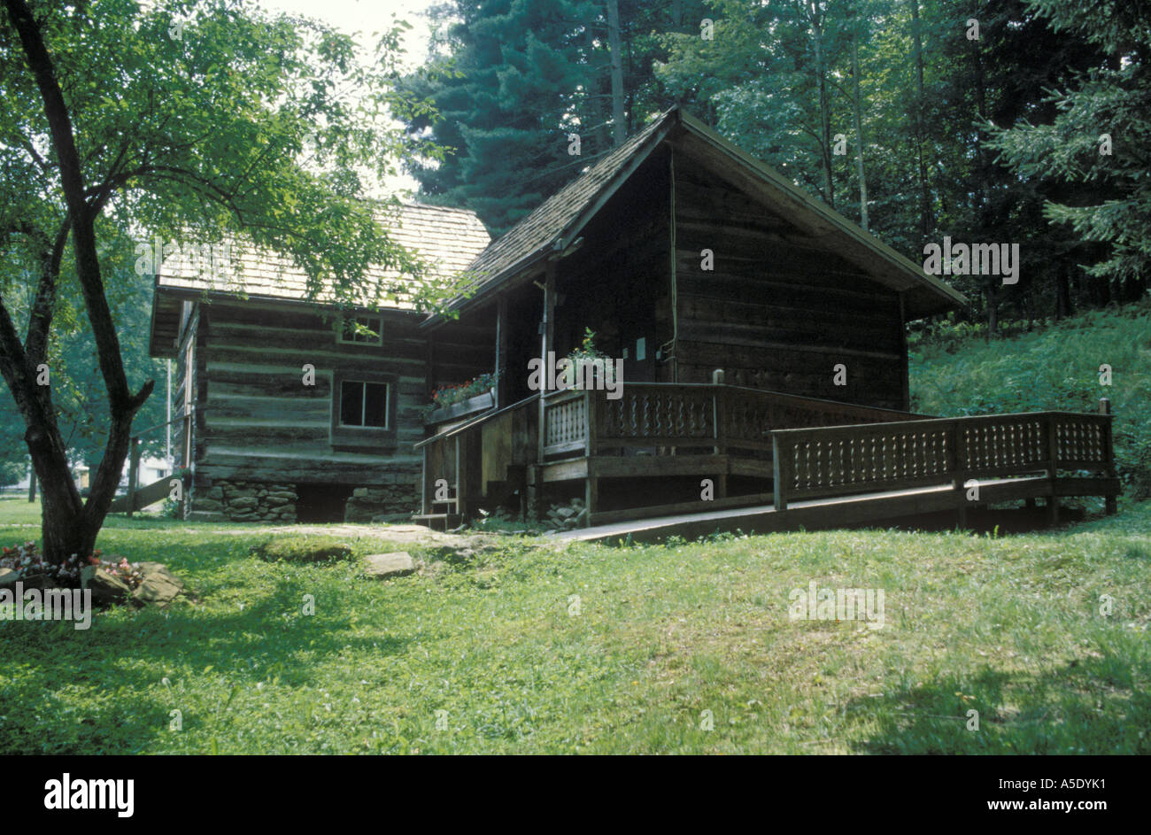 Helvetia Dorf Altstadt, Helvetia, Randolph County, West Virginia Stockfoto