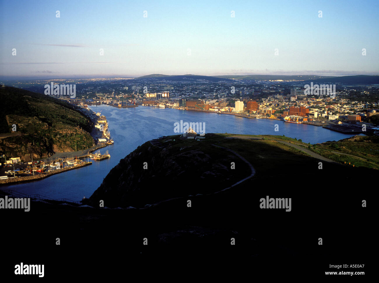 Überblick über St Johns Hafen Neufundland Kanada Stockfoto