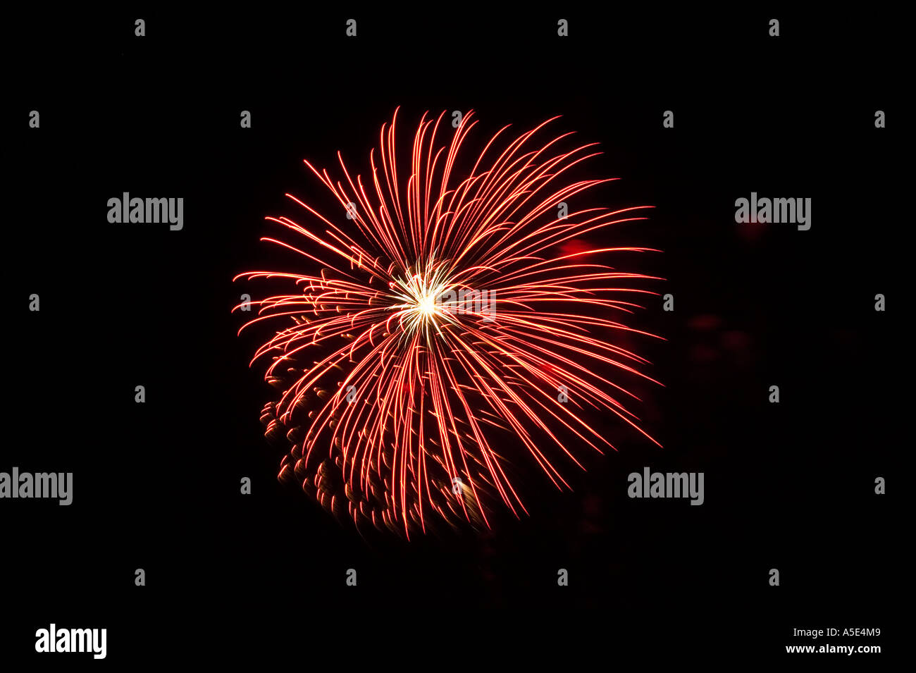 Ein Feuerwerk auf der Fourth Of July. Stockfoto