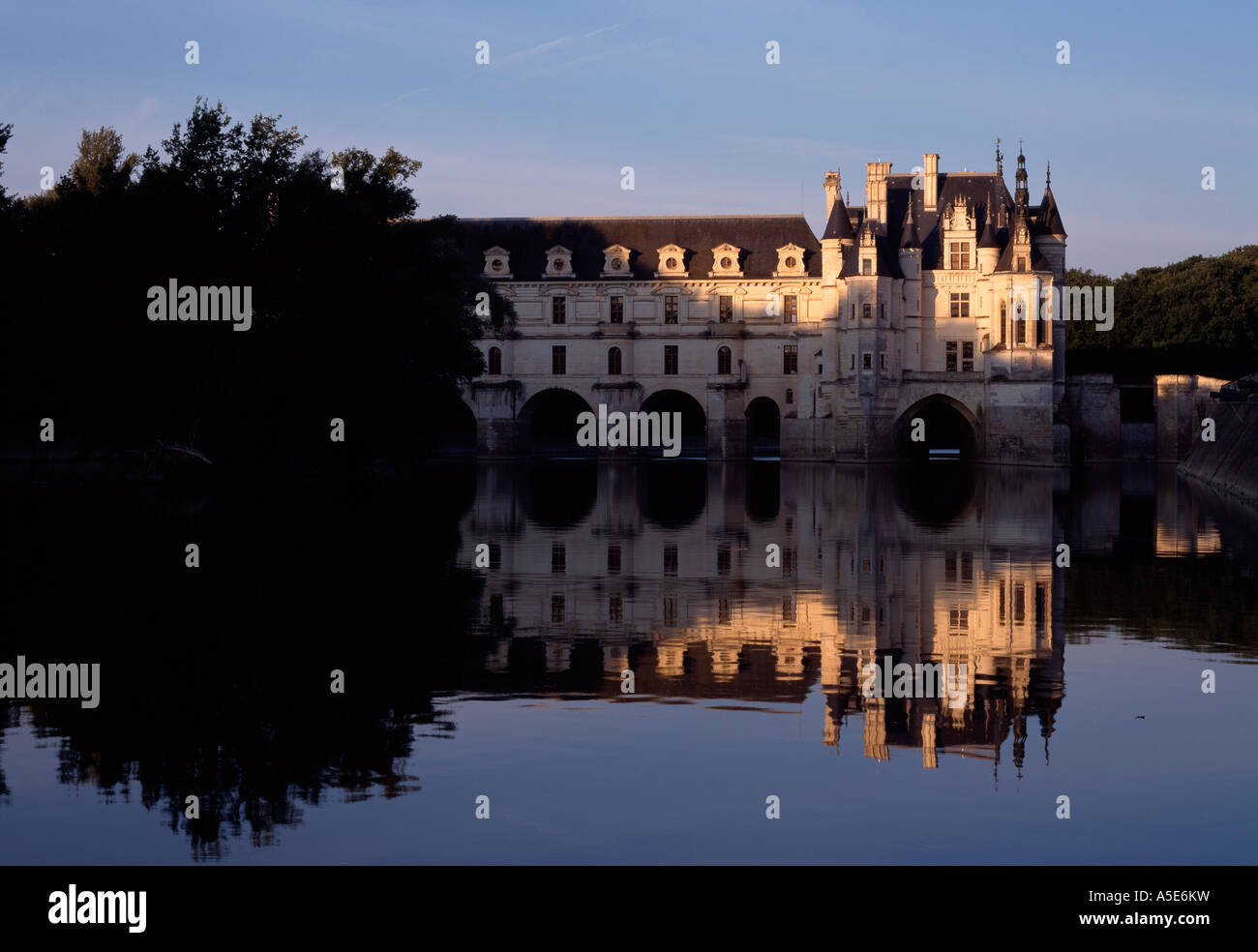 Chenonceaux, Chateau de Chenonceau, Blick von Osten Stockfotografie Alamy