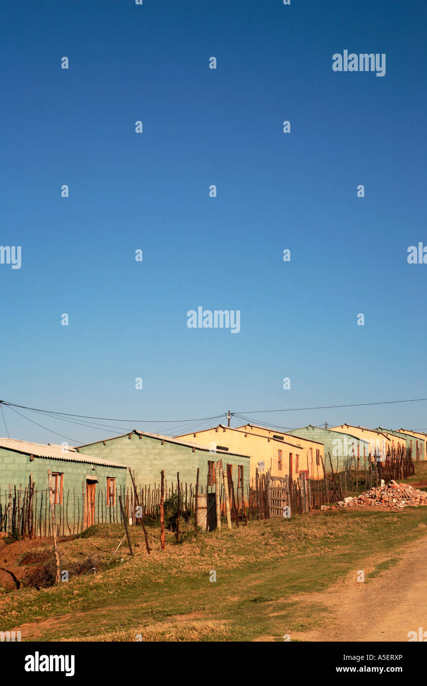 Ansicht des neuen Township Südafrika Gehäuse Stockfoto