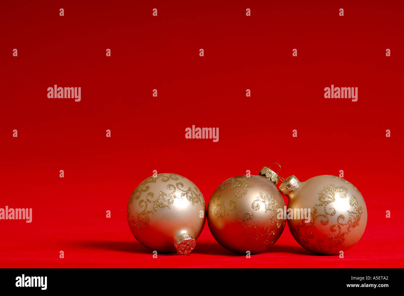 Goldschmuck Weihnachten Stockfoto