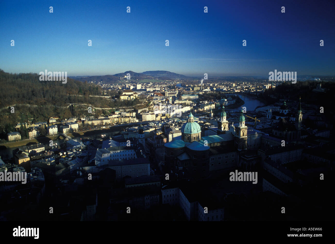 Am Nachmittag Blick in Salzburg Österreich Stockfoto