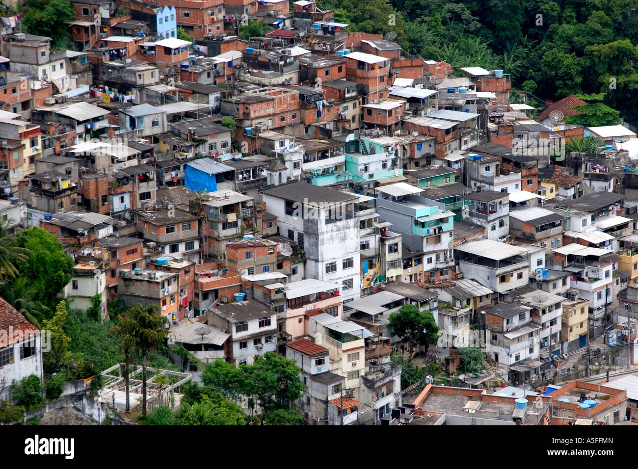 Hillside Favela in Rio De Janeiro Brasilien diese Slums sind Heimat von