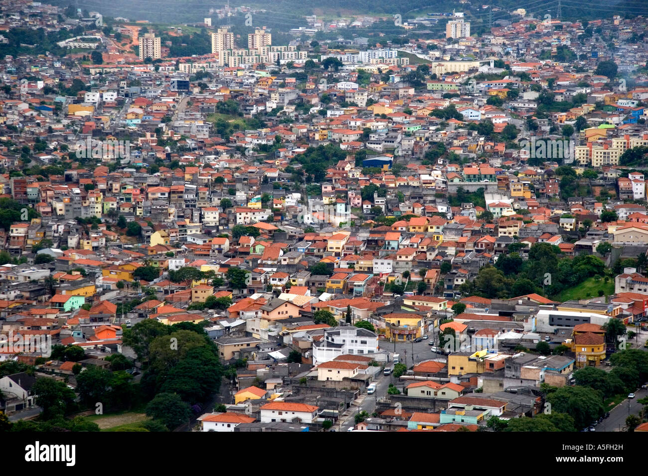 Luftaufnahme des Gehäuses in Sao Paulo Brasilien Stockfoto