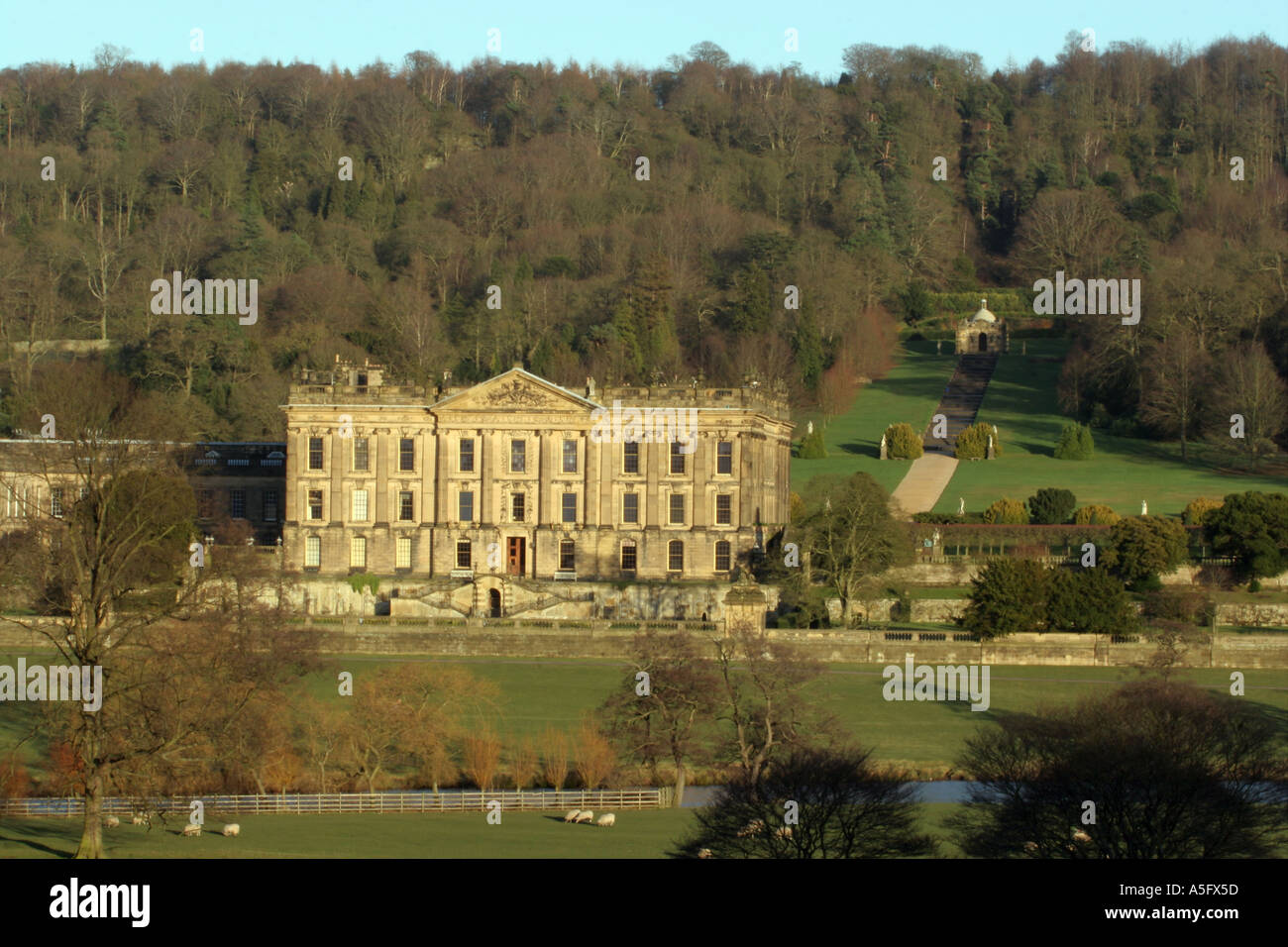 Chatsworth House in Derbyshire, England Stockfoto