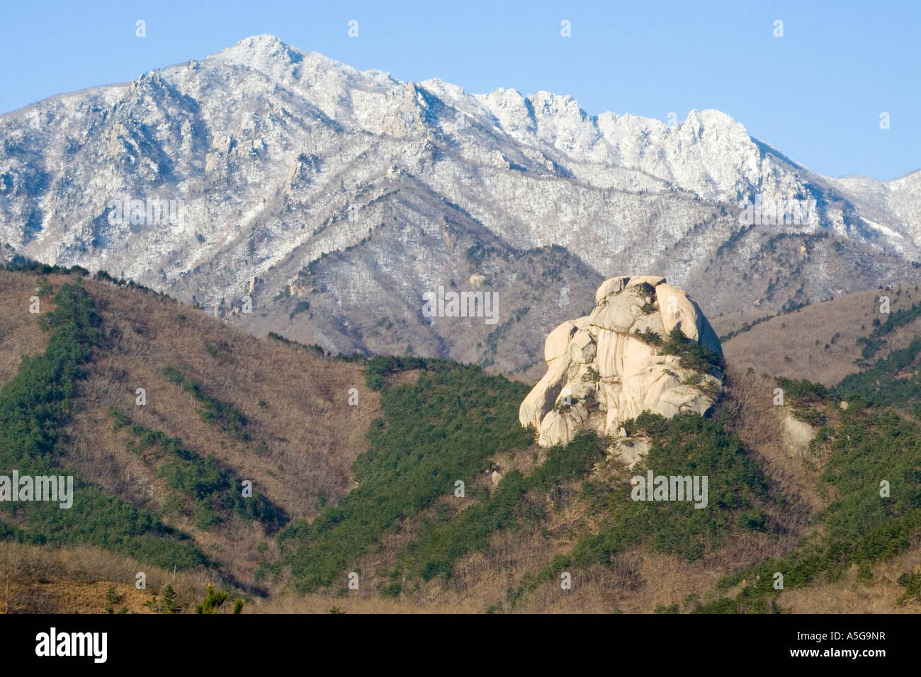 Berge im Seoraksan Nationalpark South Korea Stockfoto