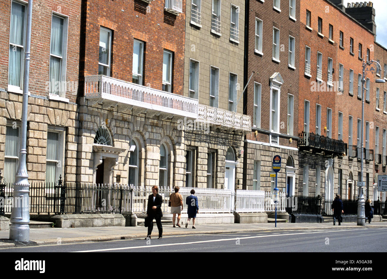 Georgische Gebäude Merrion Square, Dublin Stockfoto