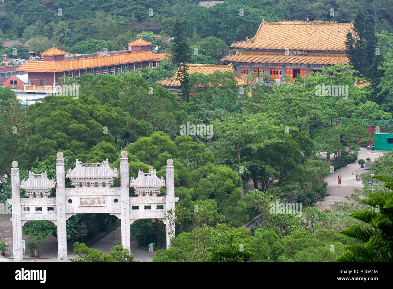 Po Lin Kloster an der Tian Tan Buddha Lantau Insel Hong Kong Stockfoto