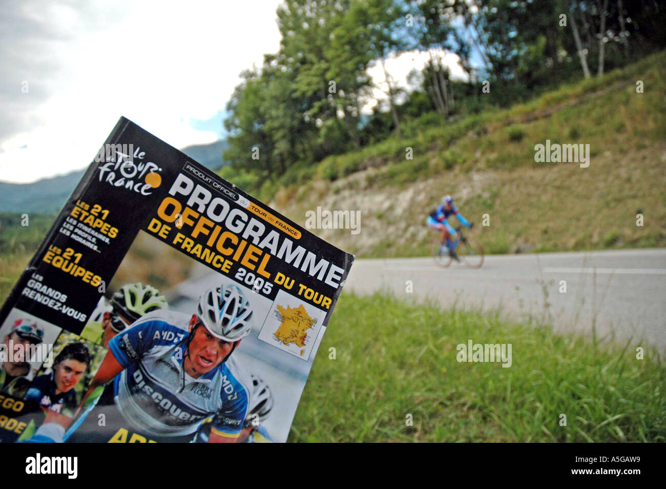 Das offizielle Programm der Tour du France 2005 Stockfoto
