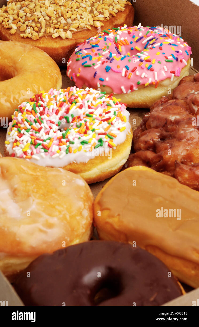 Verschiedene Donuts Stockfoto