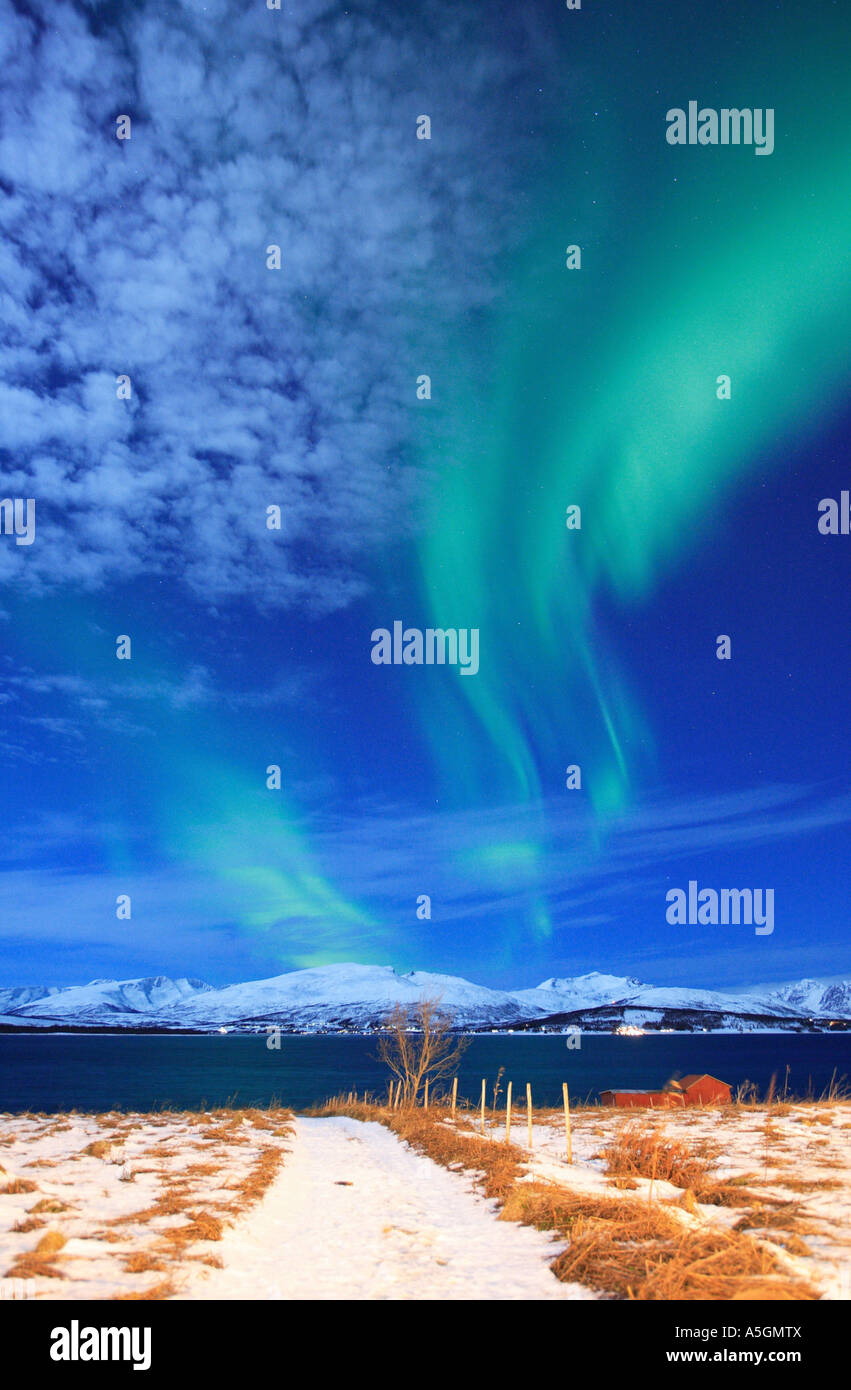 Weg der Polarlichter, Norwegen, Tromsoe Stockfoto