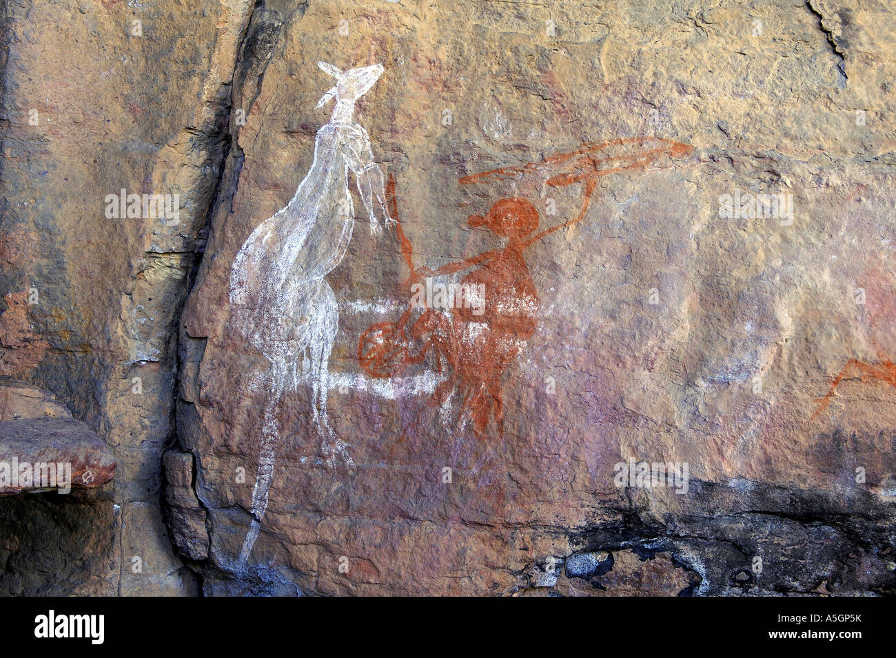 Aboriginal Felsmalereien, 20000 Jahre alt, Australien, Northern Territory, Kakadu NP Stockfoto