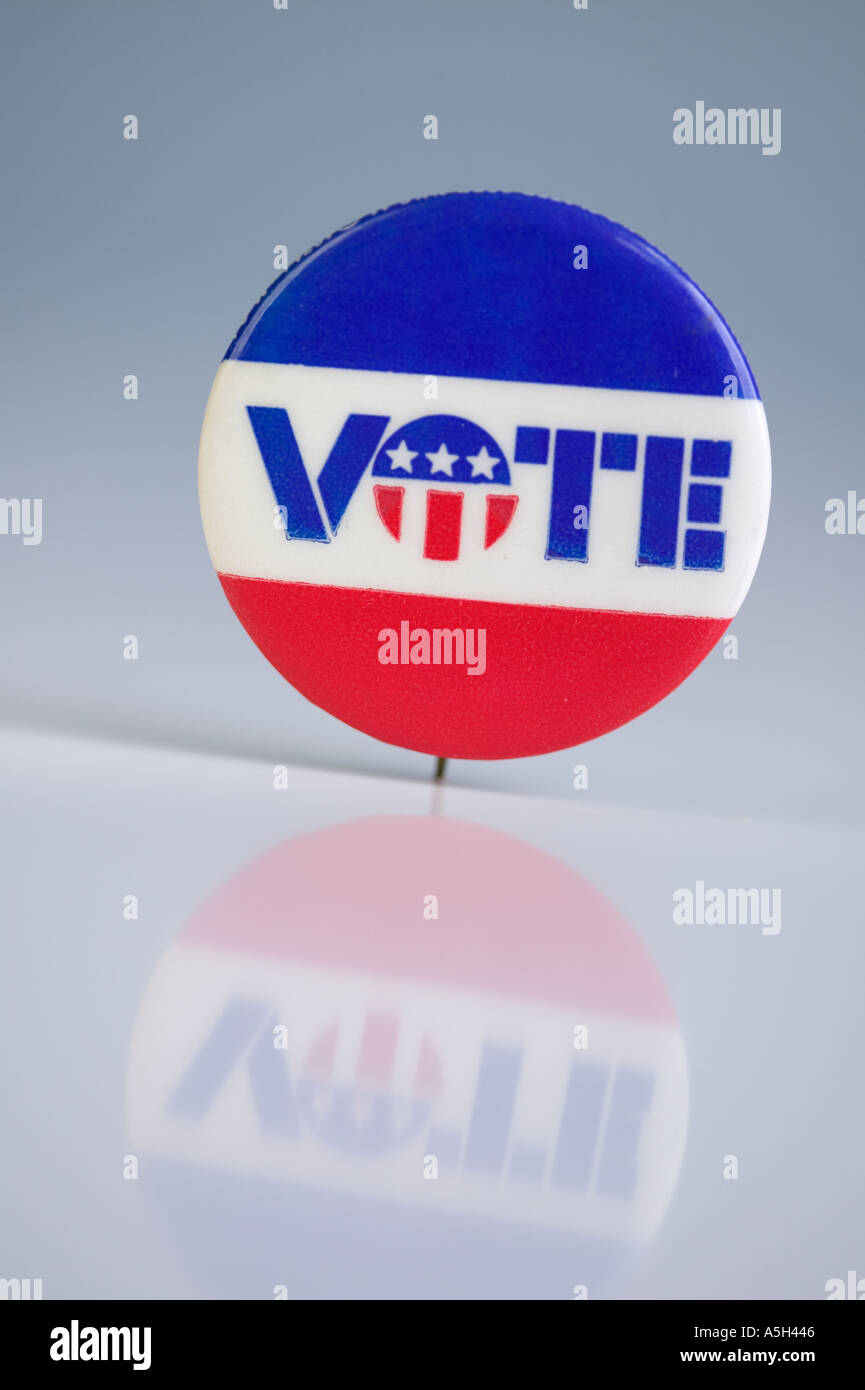 Eine Pin, drängen die Menschen abstimmen Stockfoto