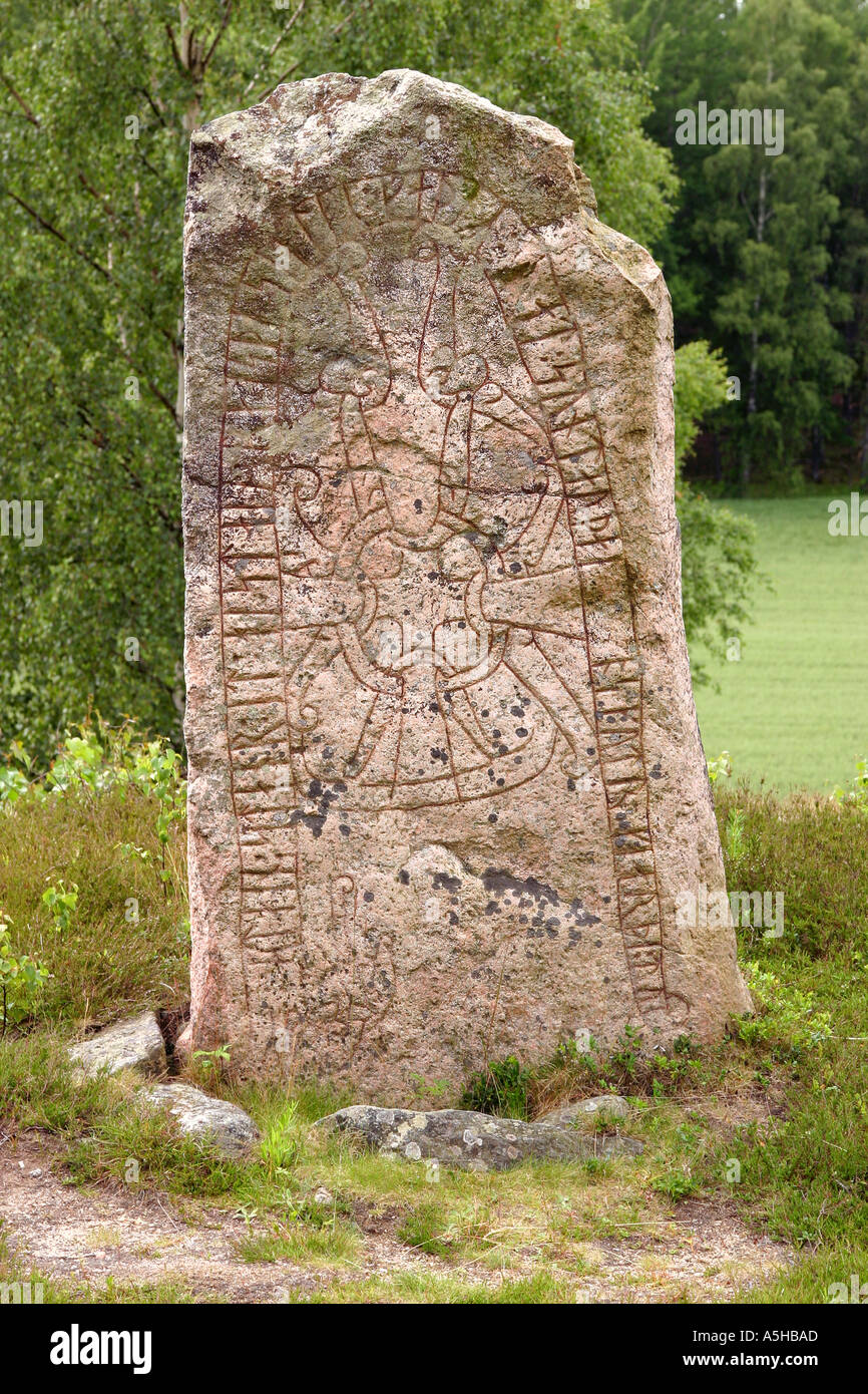Runenstein Nyköping Schweden Stockfoto