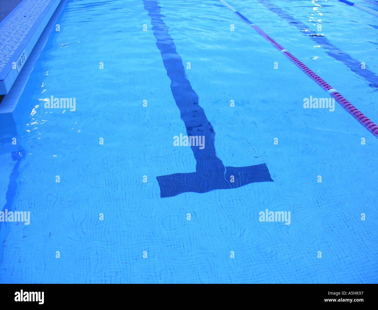 Schwimmbad-Lane-Kennzeichnung Stockfoto