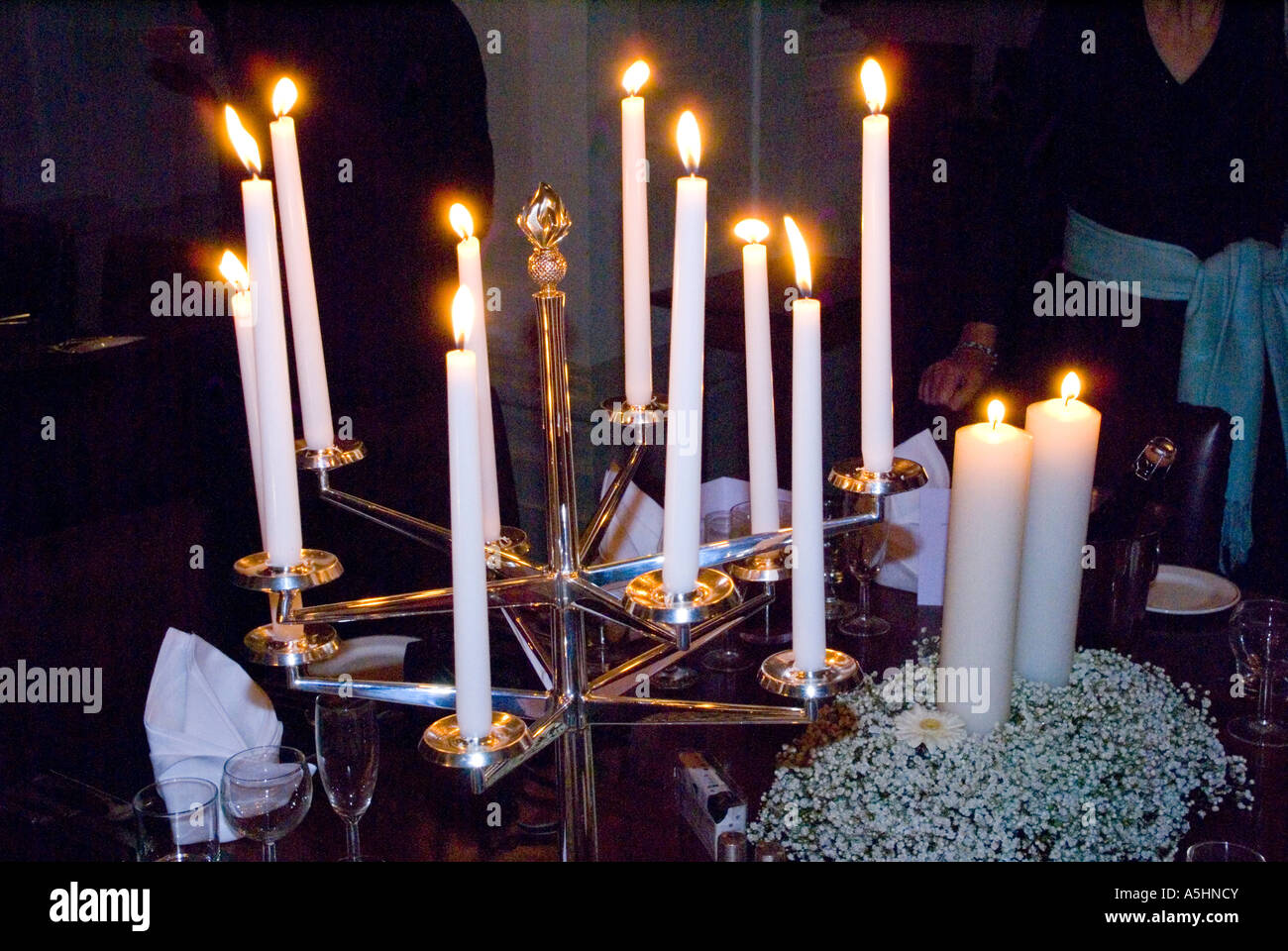 Kerzenflamme Stockfoto