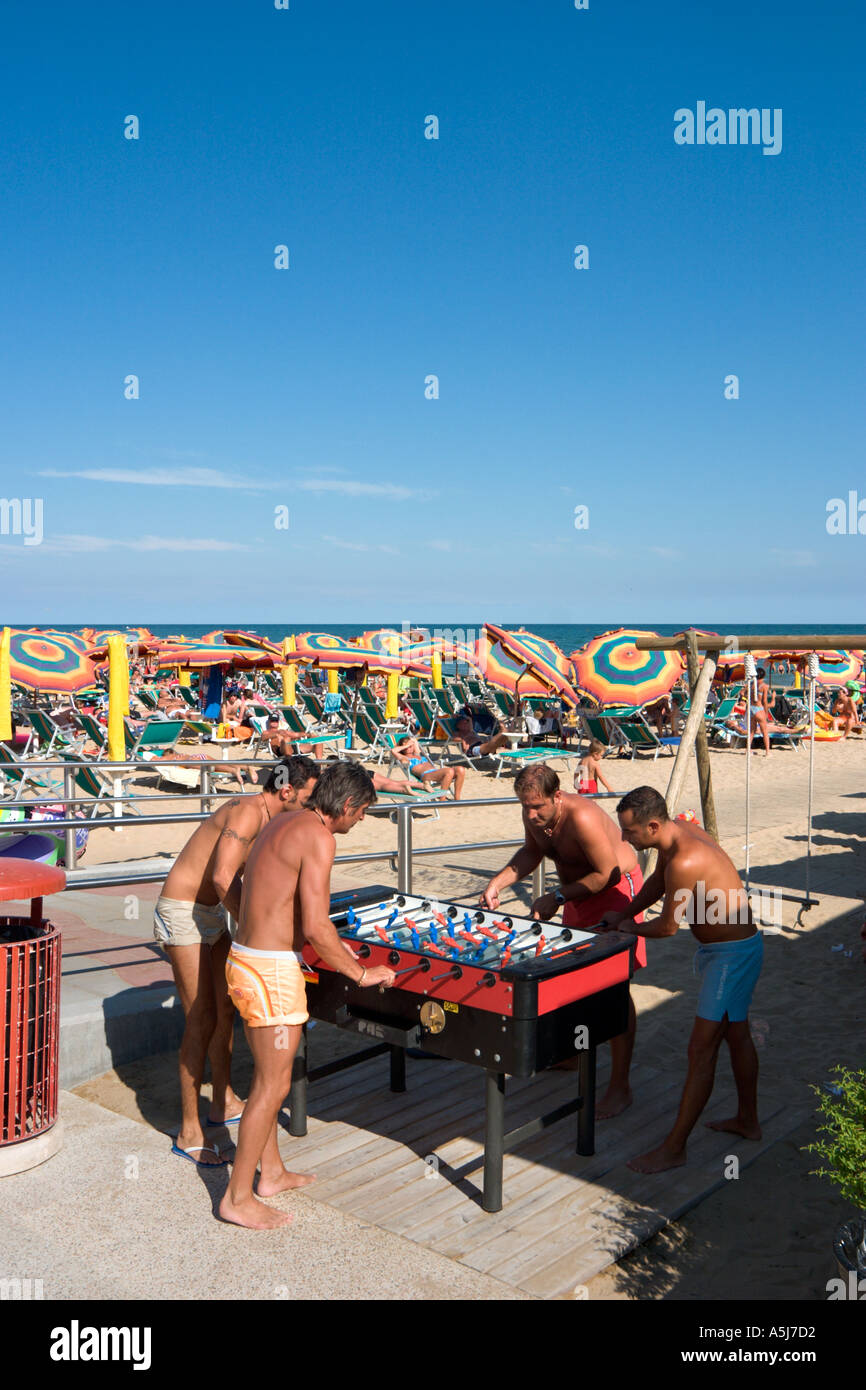 Am Strand Promenade, Lido de Jesolo, venezianische Riviera, Italien Stockfoto