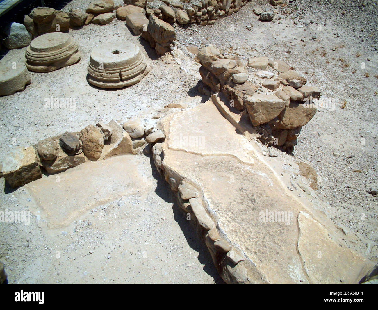 Metzada ist der Ort der alten Paläste und Festungen in Israel Stockfoto