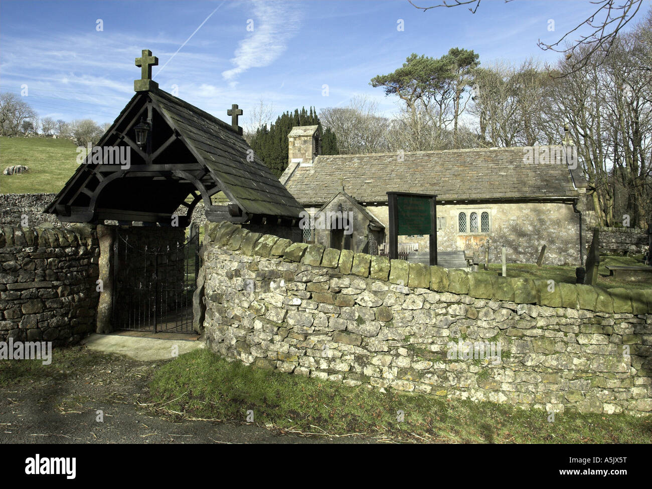 St Leonards Church am Kapelle Le Dale im Inneren ist ein Denkmal für die Arbeiter, die während des Baus der Ribblehead-Viadukt gestorben Stockfoto