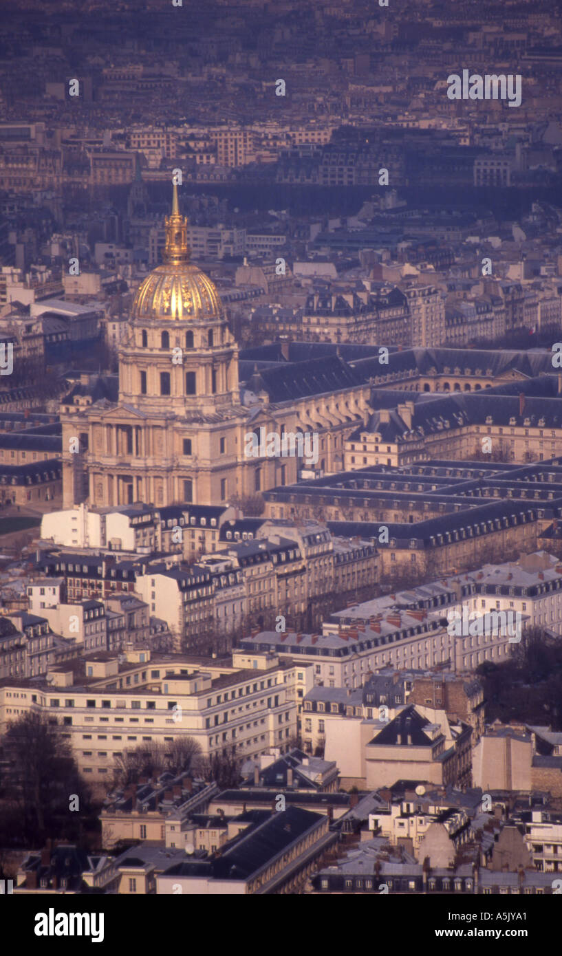 Hotel des Invalides Paris von oben keine 2153 Stockfoto