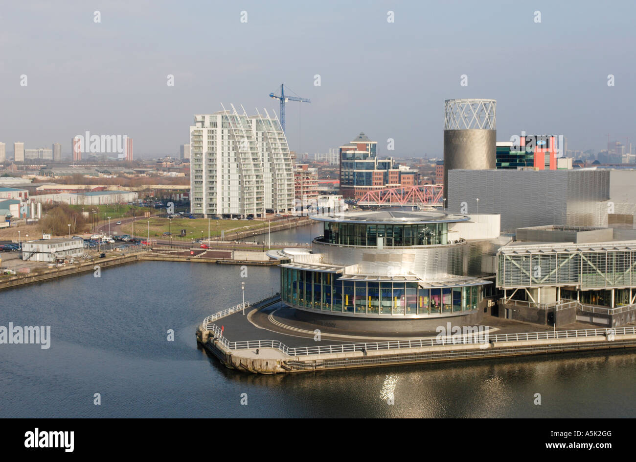 Das Lowry Centre und Salford Quays Sanierung Stockfoto