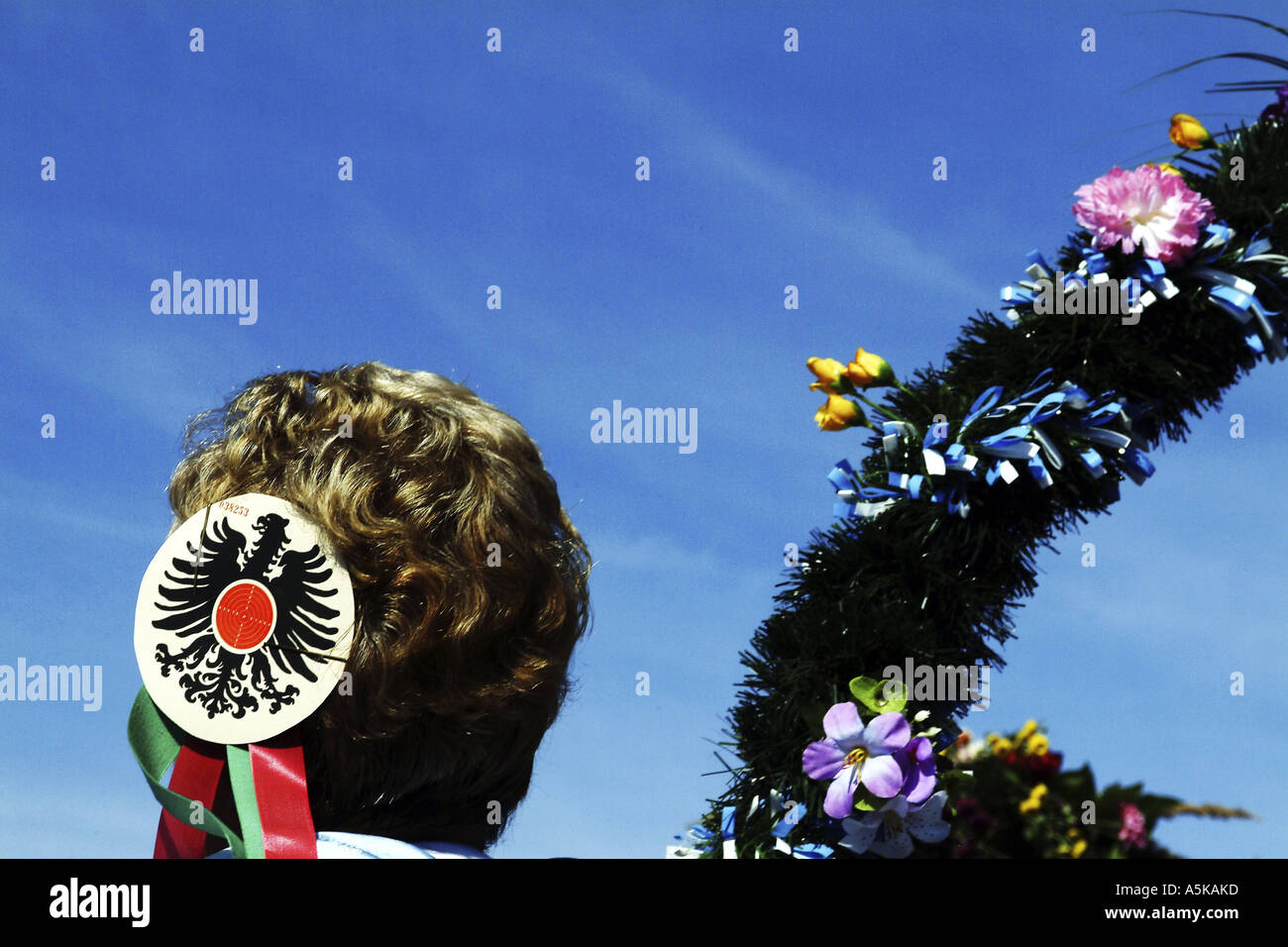 München, Bayern, GER, Deutschland: Frau auf dem Oktoberfest. Stockfoto