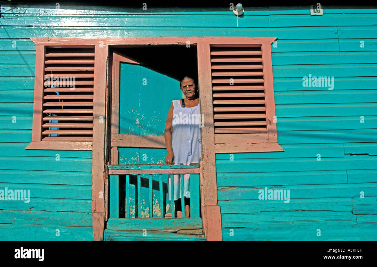 Dominikanische Republik Samana Halbinsel traditionelle Landhaus Stockfoto