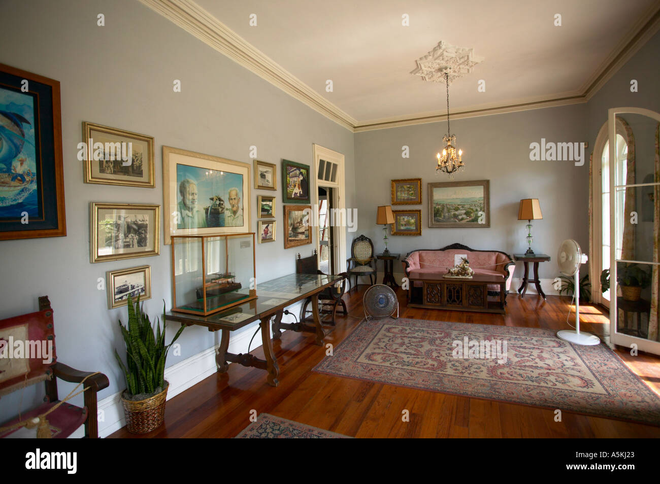 Ernest Hemingway-Haus innen Schlüsselwesten Florida USA Stockfoto, Bild