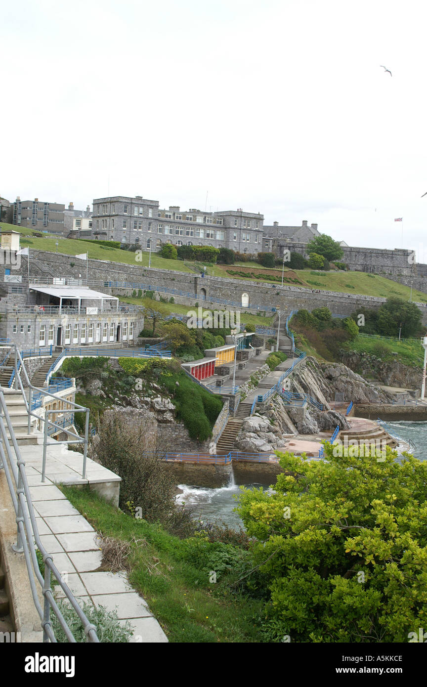 Queen Annes Batterie in der Nähe der Barbican Plymouth Devon England UK Großbritannien Europa Stockfoto