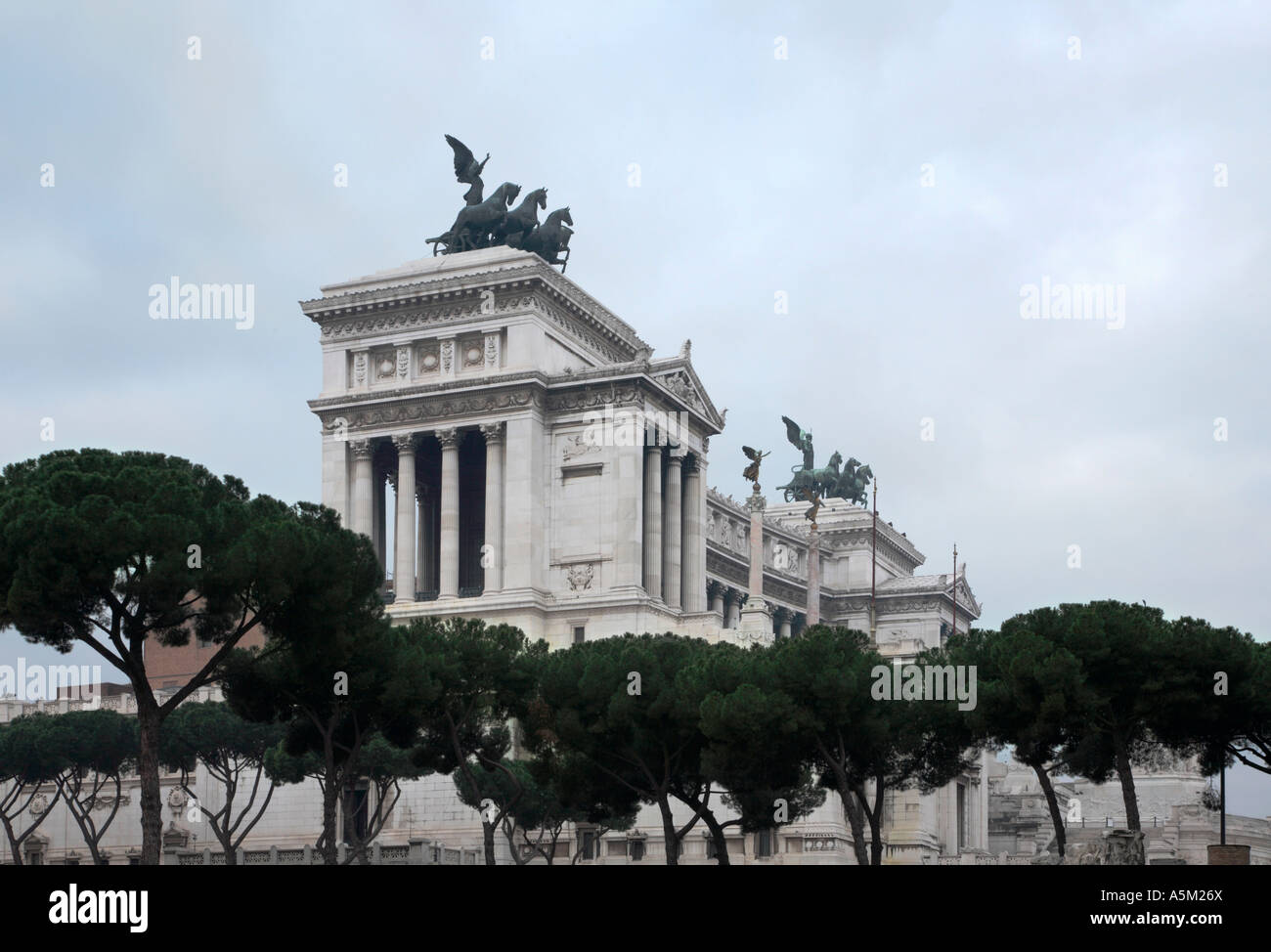 Il Vittoriano ein Denkmal des ersten Königs von Italien Rom Italien Stockfoto