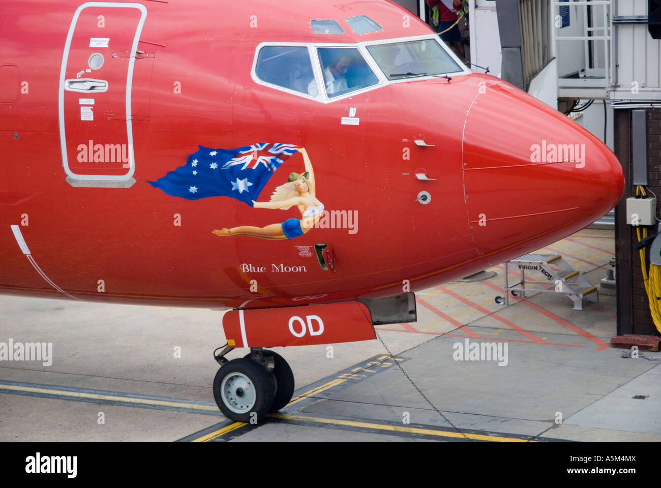 Virgin Blue australische Flugzeuge logo Stockfoto