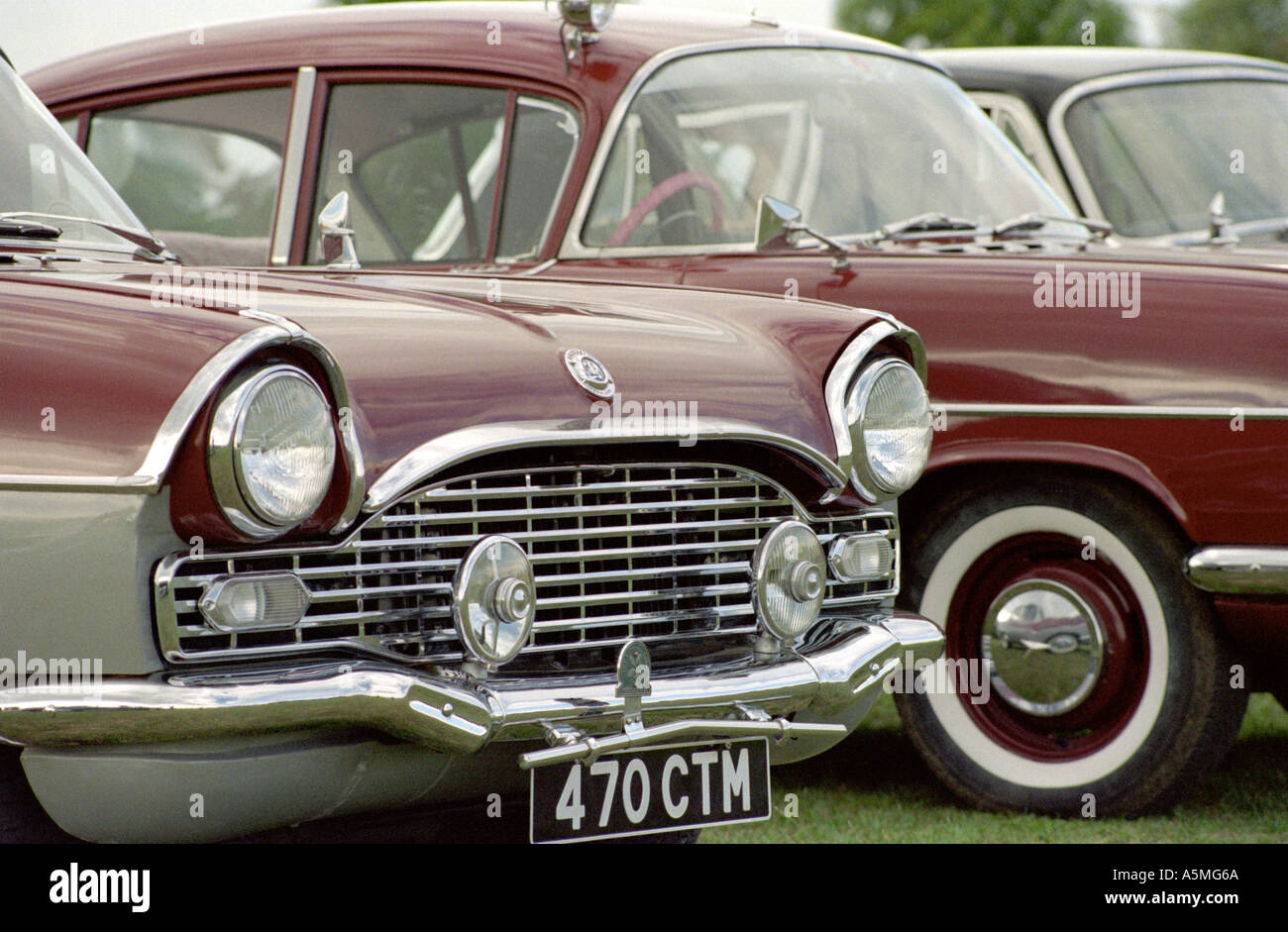 Britische Klassiker und Oldtimer anzeigen, Vauxhall Details Stockfoto