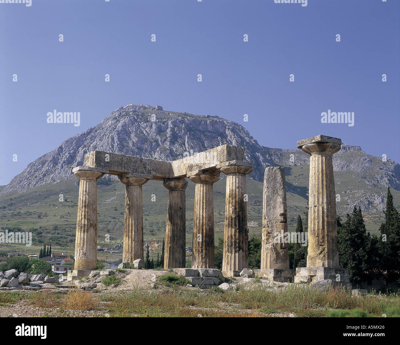 Griechenland der antike Korinth Peloponnisos Stockfoto