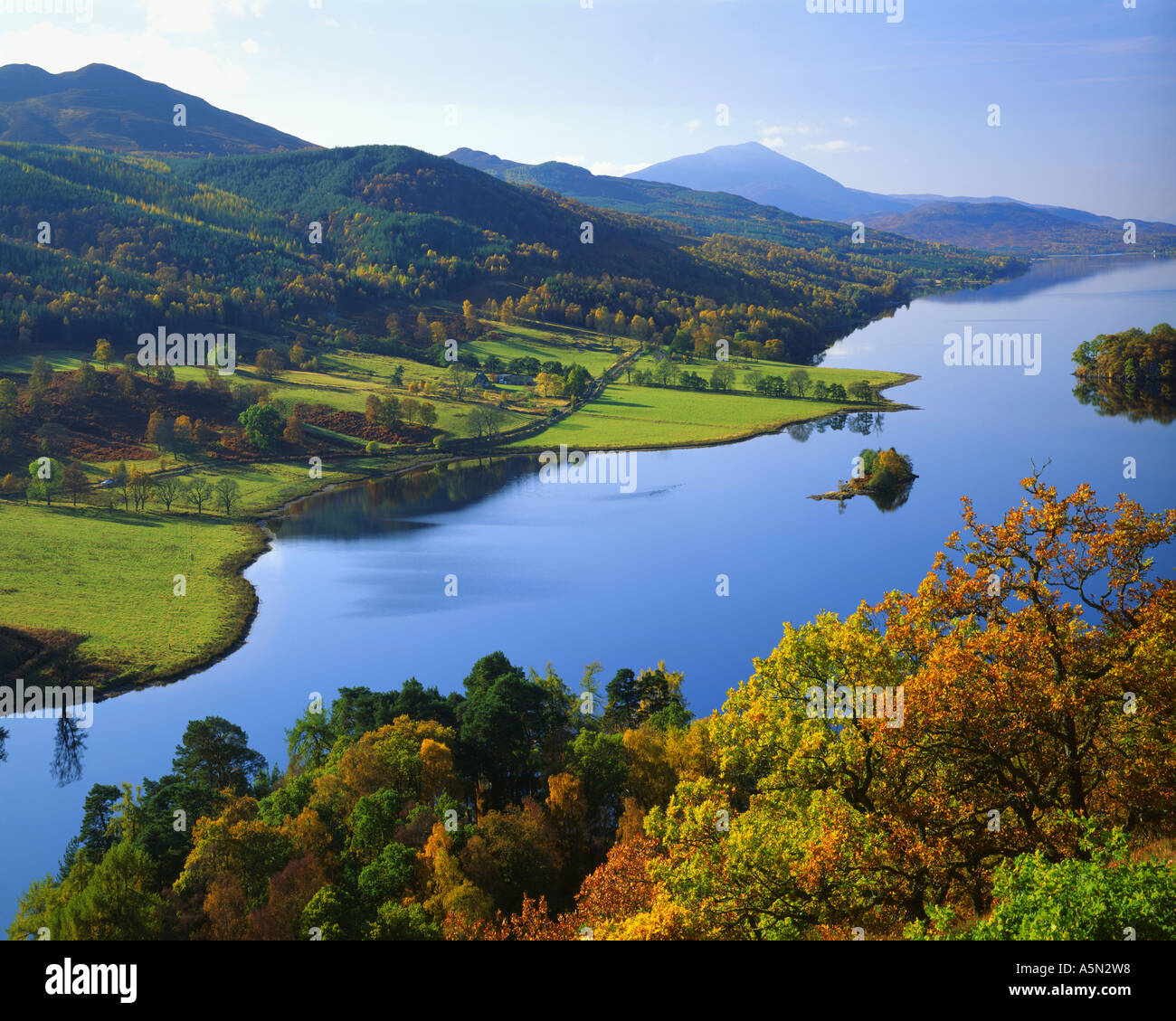 GB - Schottland: Loch Tummel von Queen es View in Tayside Stockfoto