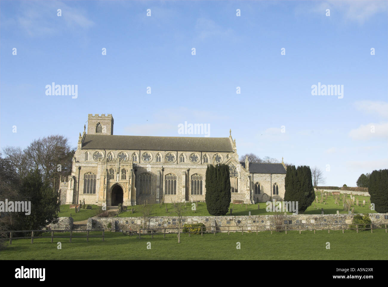 St Margarets Kirche Cley nächste Meer, North Norfolk, England Stockfoto