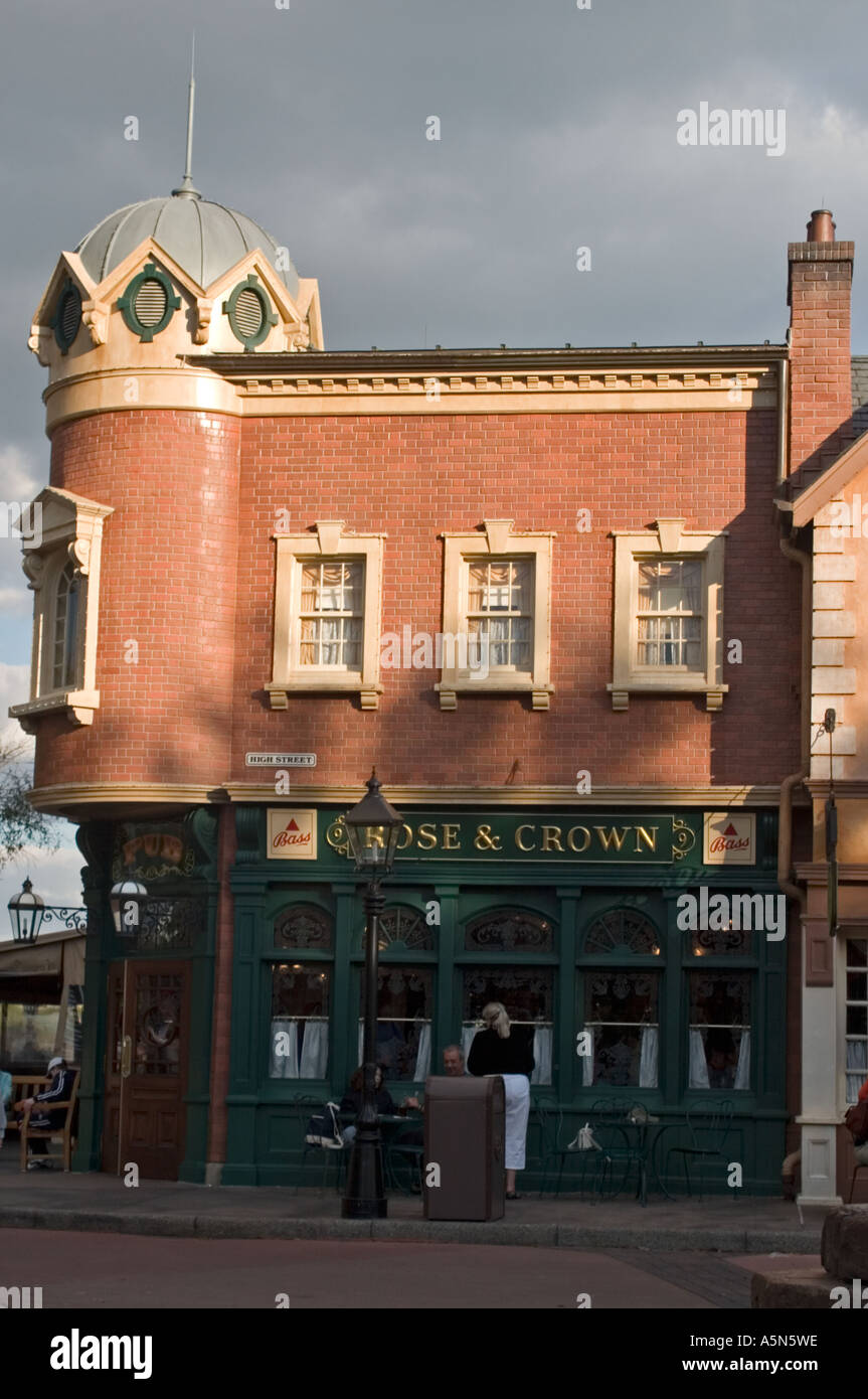 Rose and Crown Restaurant Großbritannien Pavillon Gebäude Epcot Walt Disney World in Orlando Florida Stockfoto