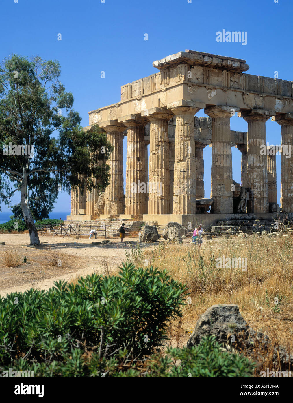 Griechische Tempel Selinunte Sizilien Italien Stockfoto